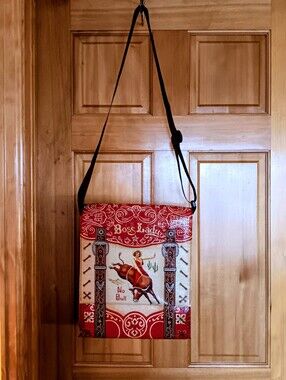 New! Blue Q Red Boss Lady Rodeo Crossbody Bag